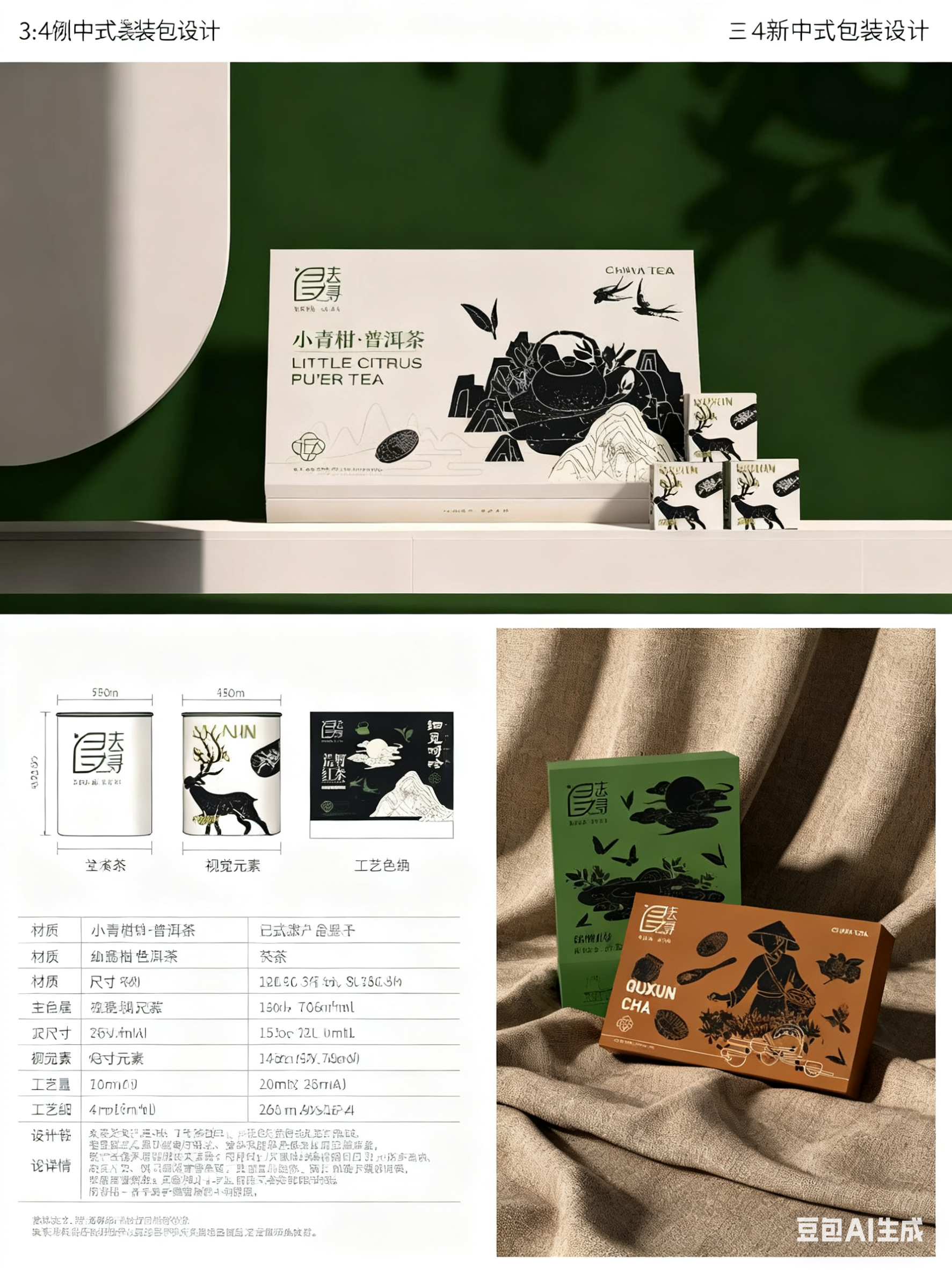 “去寻”茶系列包装 设计方案 「到店自提」